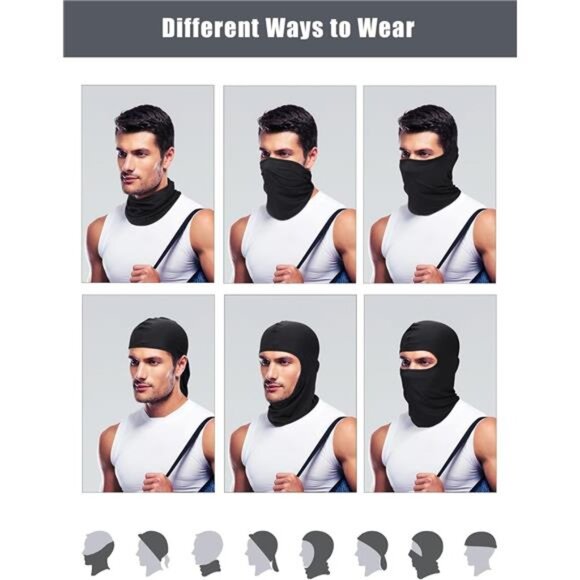 6 Pcs Ski Mask Cover Balaclava Full Face Mask Summer Face Cover UV - Picture 7 of 8